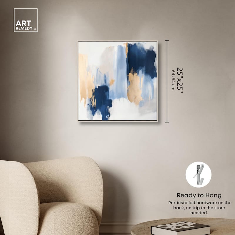 Tranquil Blue Depths I Canvas by Art Remedy
