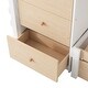 preview thumbnail 9 of 13, Natural Twin over Twin Wood Loft Bunk Bed with 6 Drawers and Ladder