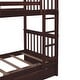 preview thumbnail 24 of 48, Twin-Over-Twin Bunk Bed with 2 Storage Drawers, Solid Wood Bunk Bed with Guardrail and Built-in Ladder, for Kids Teens Adult