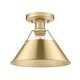 preview thumbnail 2 of 0, Yep by Golden Lighting Orwell 1-light Flush Mount in Brushed Champagne Brass - Gold