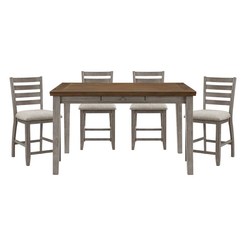 Laurier Wood 5-Piece Counter Height Dining Set