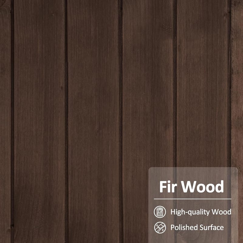 MCombo Small Outdoor Storage Cabinet Shed with Double Doors (24.6" x 18.3" x 38.2"), Wooden 0985