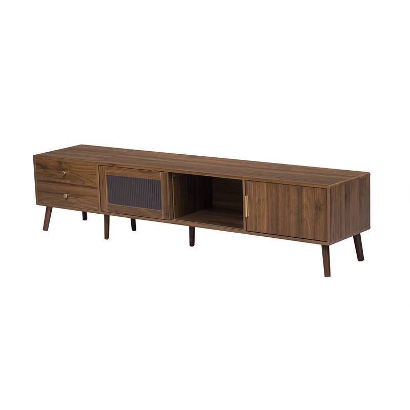 76-Inch TV Stand For Tvs Up To 85", Entertainment Center TV Media Console Table With Storage Cabinet And 2 Drawers