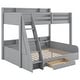 preview thumbnail 13 of 16, Twin Over Full LED Bunk Bed with Shelving, Charging Station & Storage Drawer