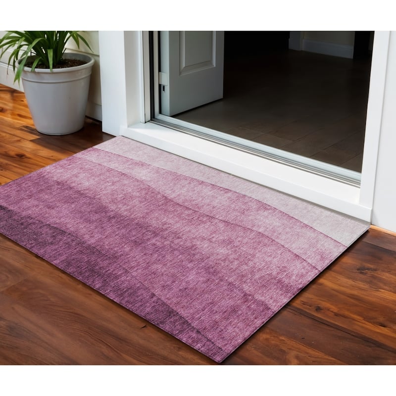 HomeRoots Ombre Transitional Rectangle Outdoor Rug - 3' x 5'
