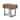 Magnussen Home Prescott Rustic Honey and Distressed Iron Chairside End Table - 16''W x 26''D x 24''H