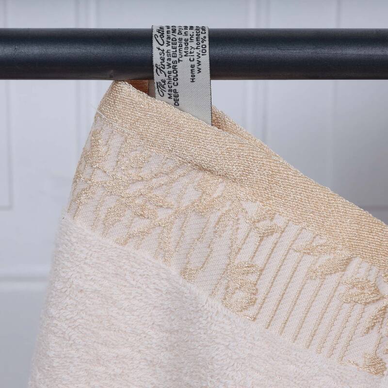 Superior Wisteria Cotton Floral Jacquard 12 Piece Bathroom Towel Set