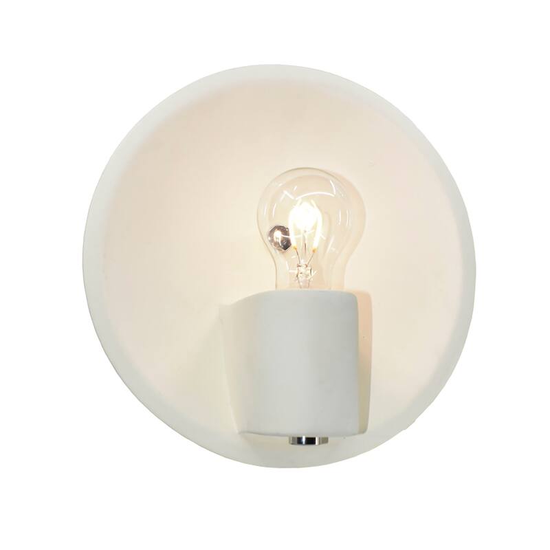 Justice Design Group Shield Wall Sconce - Bisque, Brushed Nickel