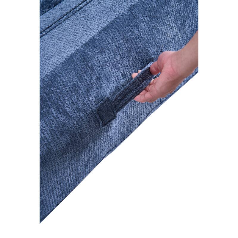 Foldable Sleeper Sofa Bed Convertible Sofa with Hidden Quilt and Large Pillows, Living Room Loveseat Sofa, Modern Floor Sofa