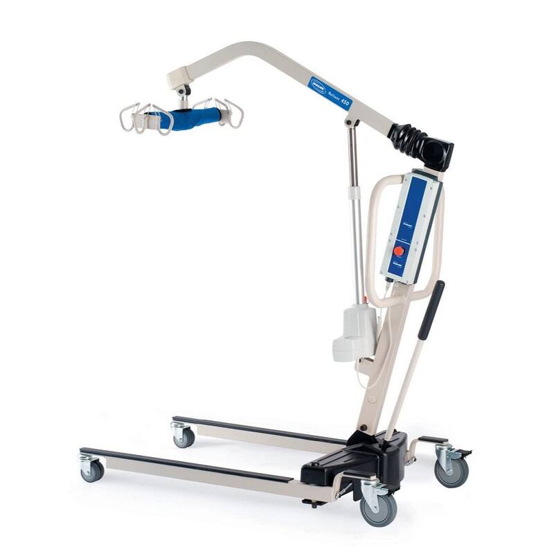 Invacare Reliant Electric Patient Lift with 450 lb Capacity and Manual Low Base - White