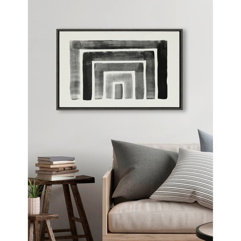 Kate and Laurel Sylvie Rainbow Canvas by The Creative Bunch Studio