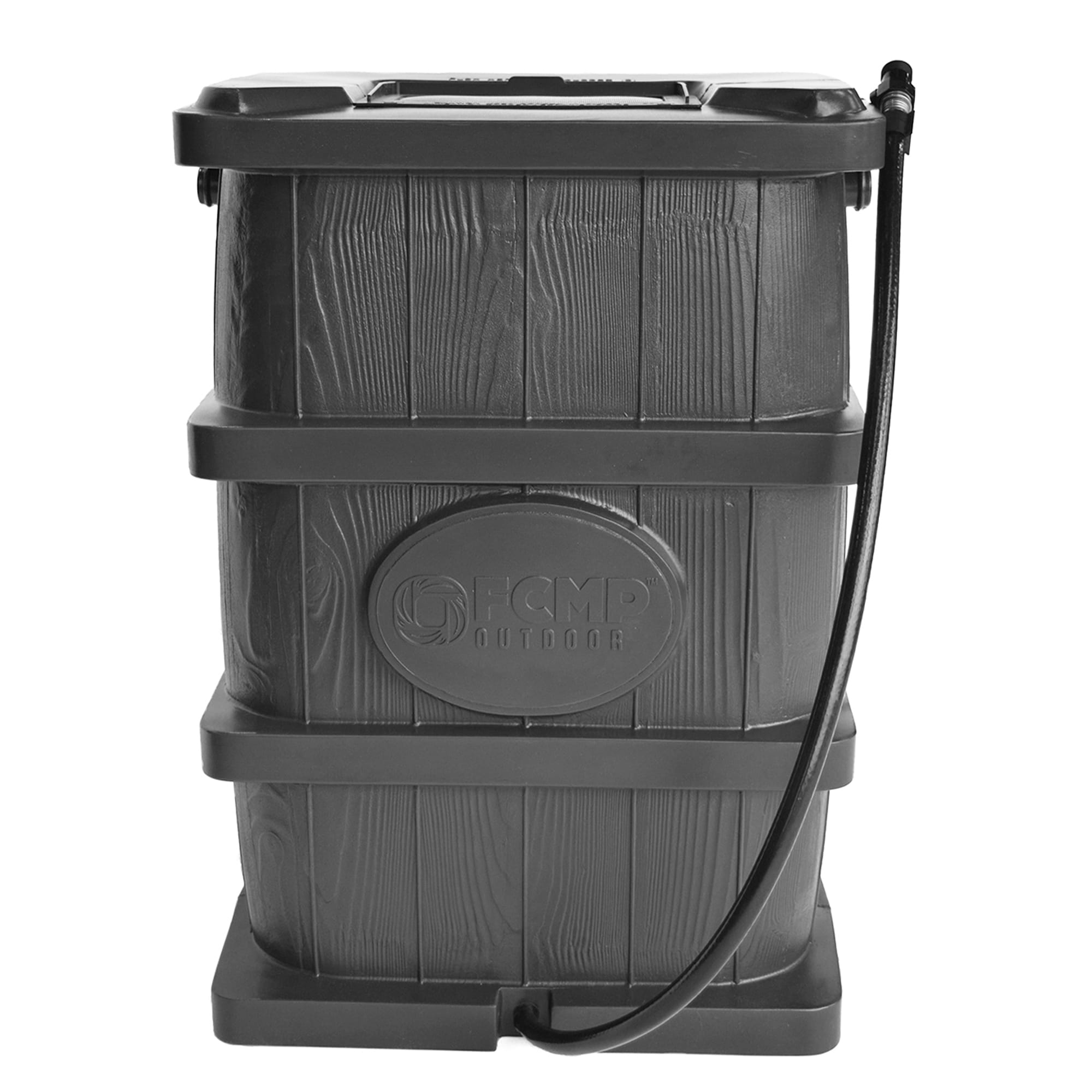 FCMP Outdoor WG4000 GRY Home Outdoor Wood Grain Rain Water Catcher
