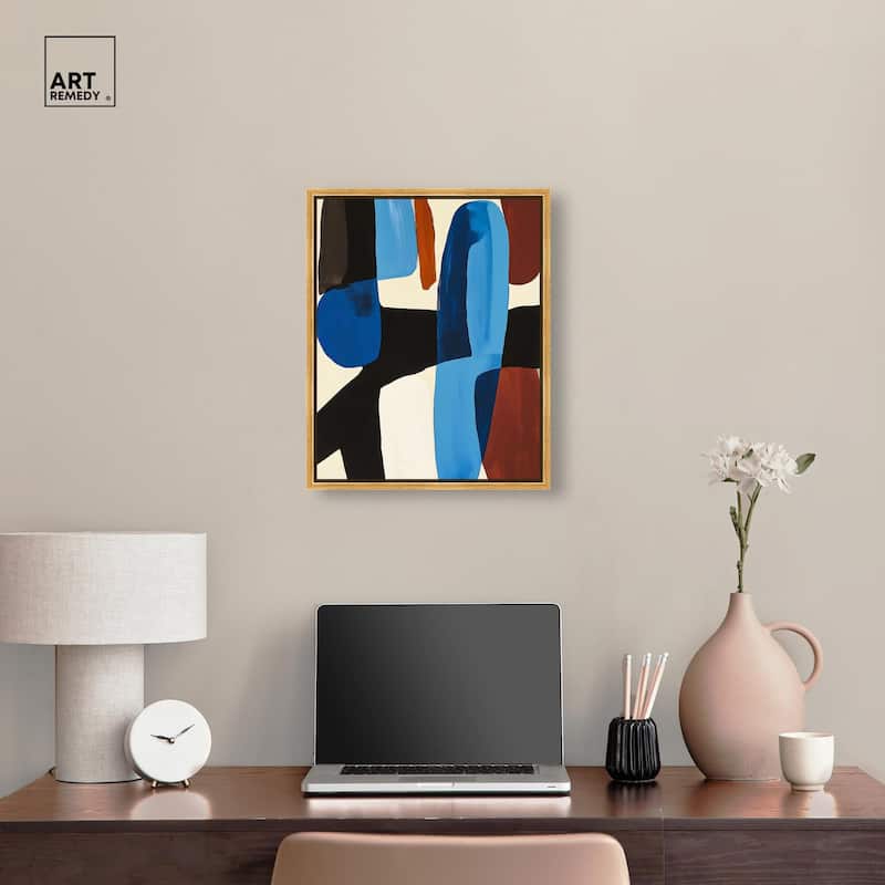 Cobalt Collision Canvas by Art Remedy