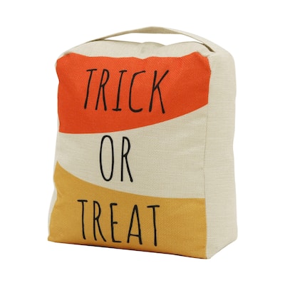 Trick or Treat Halloween Fabric Door Stop with Handle