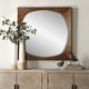 preview thumbnail 2 of 4, Uttermost Garonne Square Walnut Mirror - 40'' H X 40'' W X 1.75'' D