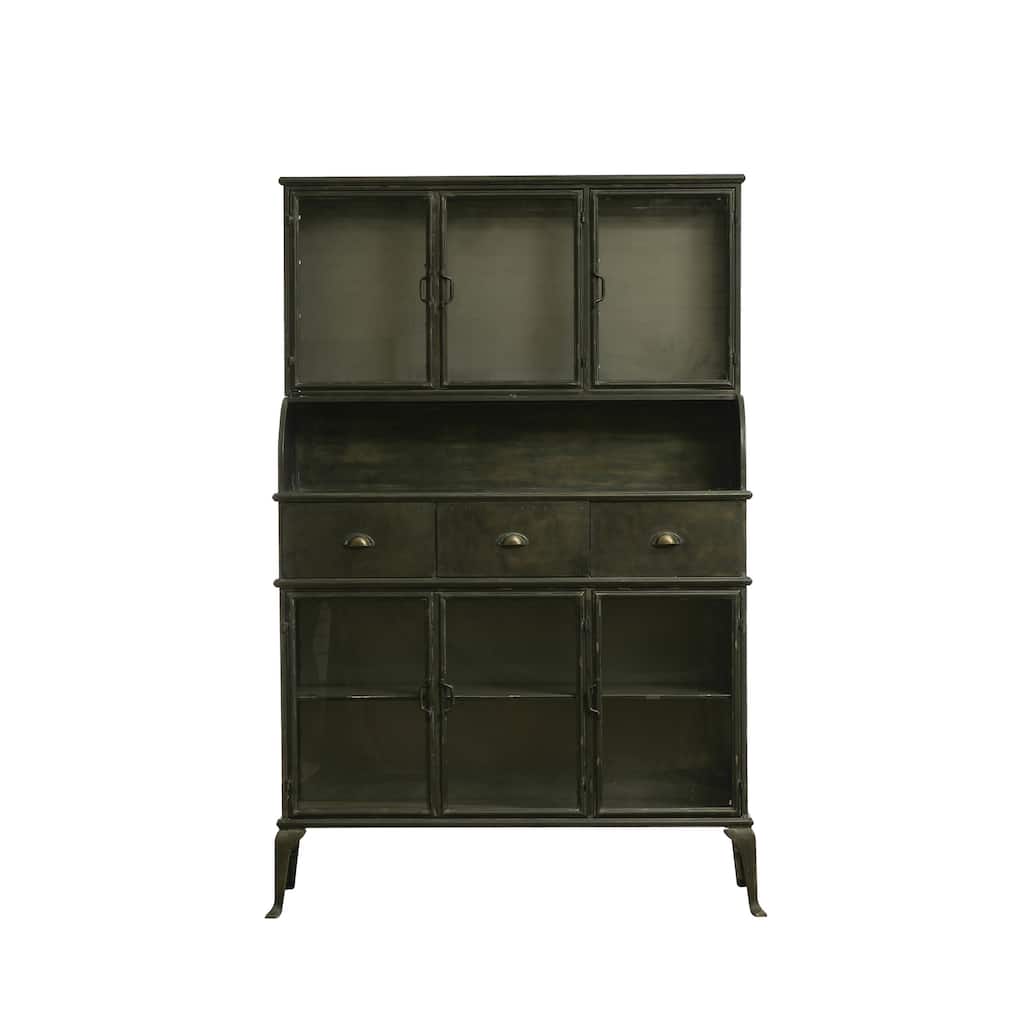 Antique Black Metal Cabinet