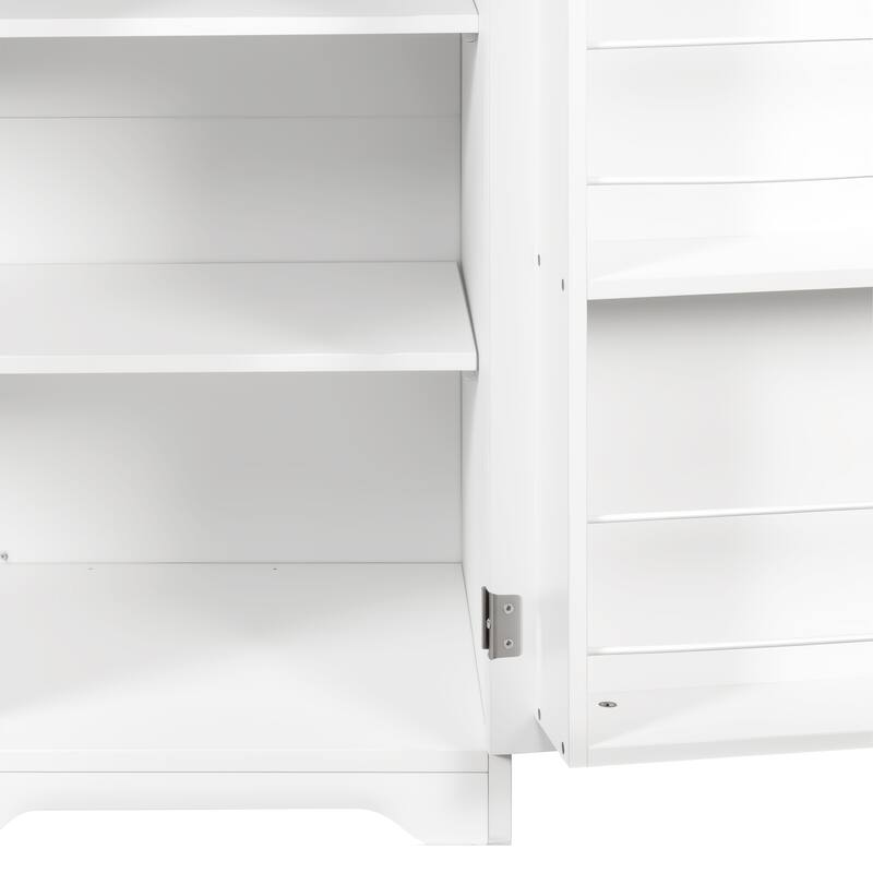 Laundry Cabinet with Doors and Shelf, Tilt-Out Laundry Hamper, Freestanding Style, Adjustable Shelf
