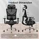 preview thumbnail 11 of 21, CabeVibe Ergonomic Home Office Desk Chair Breathable Mesh Chair Task Computer Chair - OdinLake