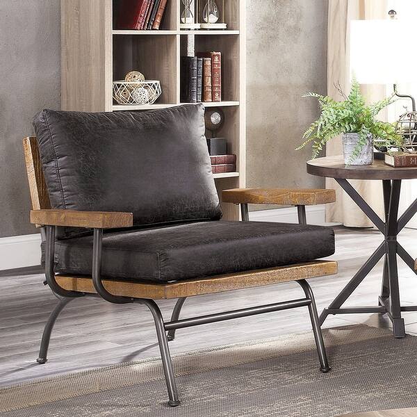 Shop Furniture Of America Bice Industrial Accent Chair On Sale Overstock 19566288