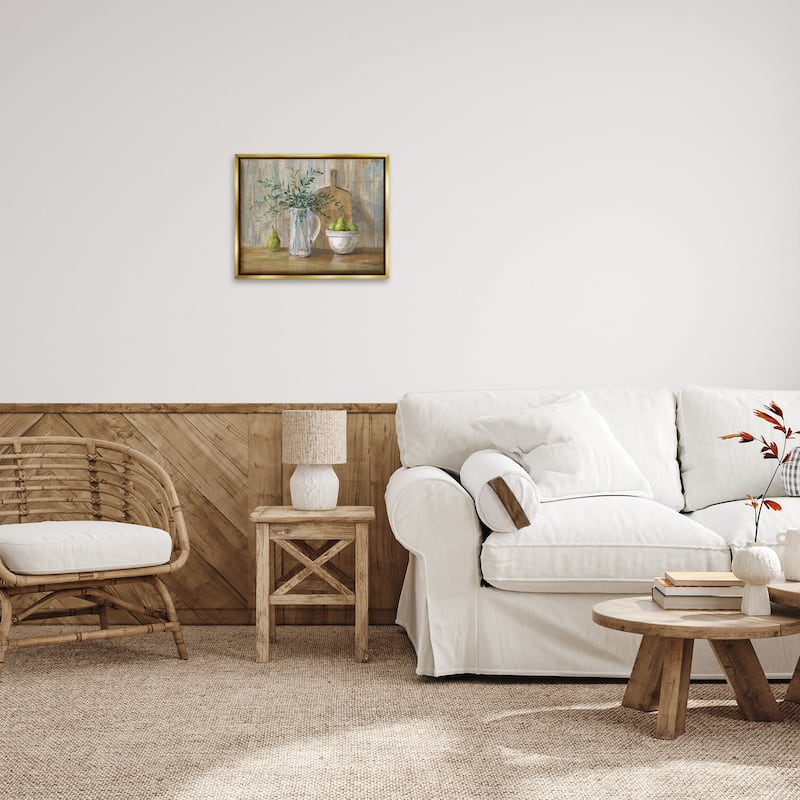 Stupell Rustic Pears Still Life Framed Floater Canvas Wall Art Design by Danhui Nai