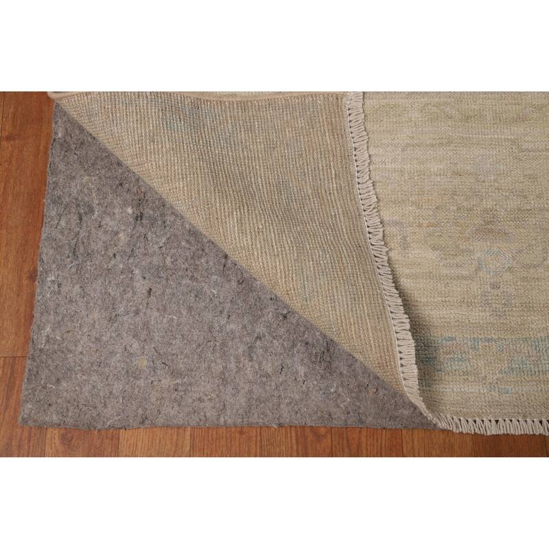 Vegetable Dye Oushak Turkish Rug Handmade Living Room Wool Carpet - 8'0"x 10'1"