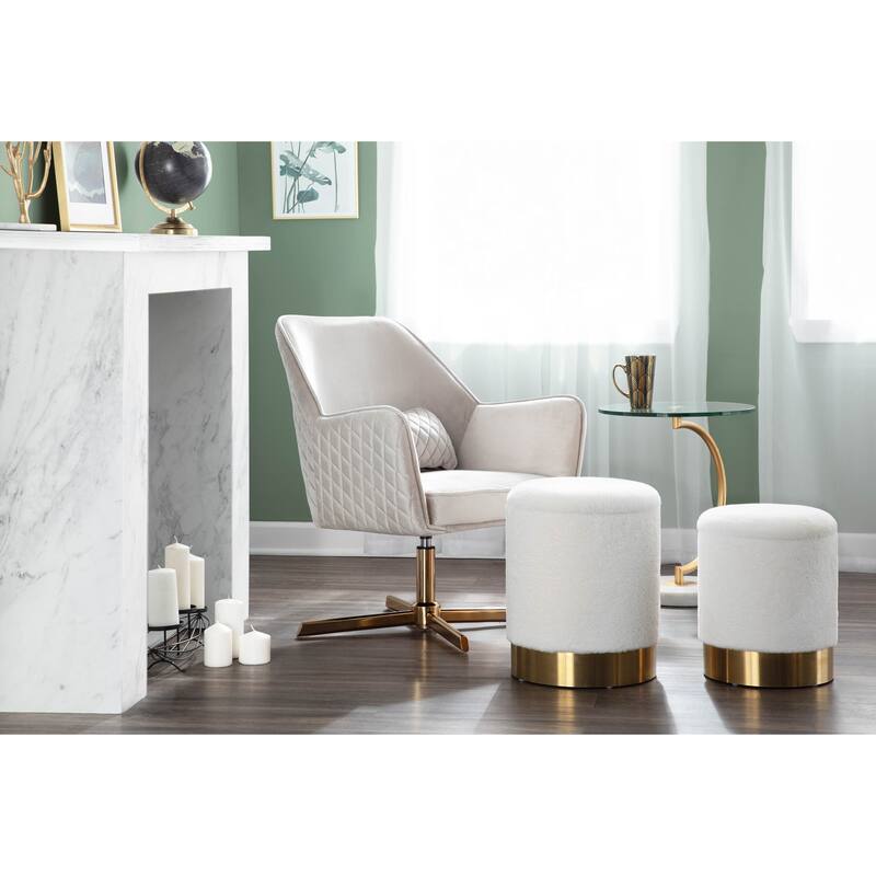 Silver Orchid Corday Contemporary Nesting Ottoman Set