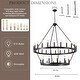 preview thumbnail 3 of 12, Modern Farmhouse Chandelier Light Fixture Large Round Classic Chandeliers