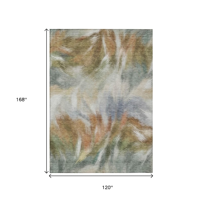 HomeRoots Abstract Transitional Rectangle Outdoor Rug