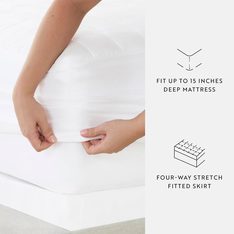 Padded Mattress Protector Encasement - White