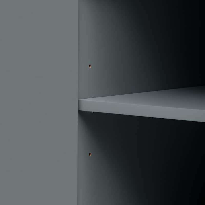 4-door Sideboard Gold Metal Handle Buffet Cabinet