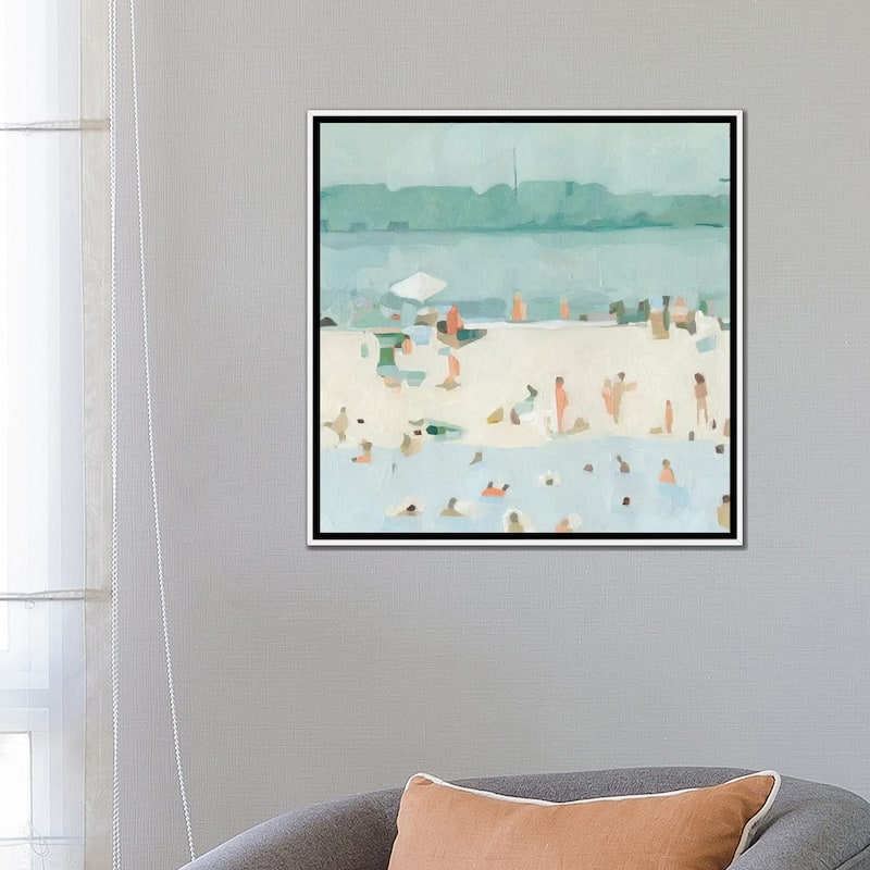 iCanvas "Sea Glass Sandbar I" by Emma Scarvey Framed Canvas Print