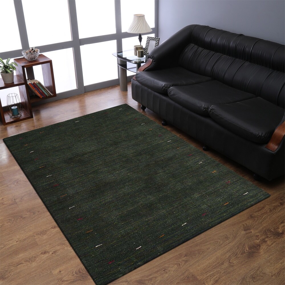 Dark green clearance area rug