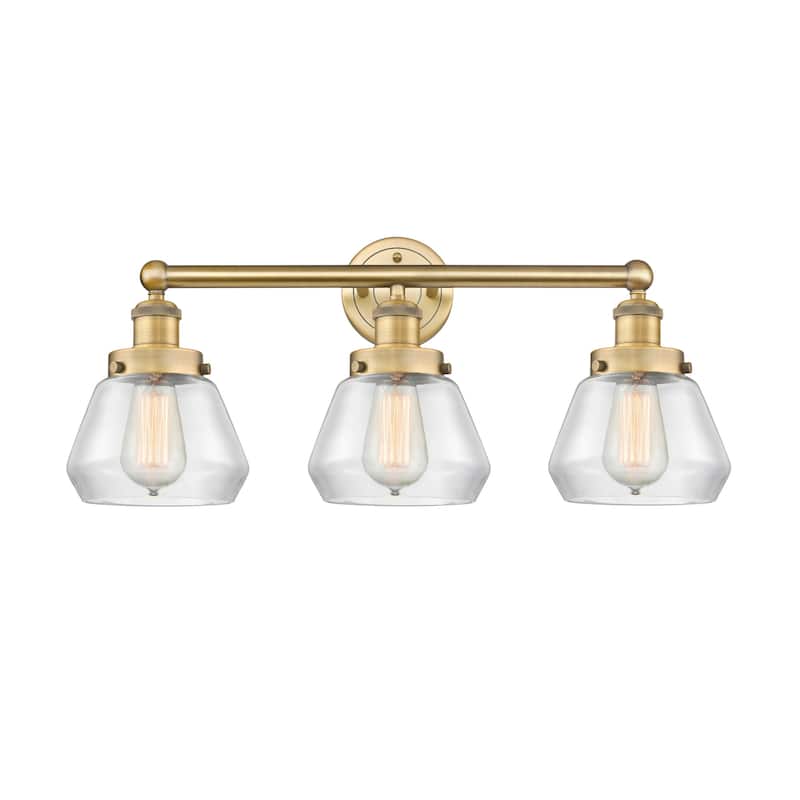 Innovations Lighting 616-3W-10-25 Fulton Vanity Fulton 3 Light 25" - Brushed Brass / Clear