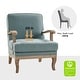 preview thumbnail 16 of 32, Rinaldo Farmhouse Polyester Armchair with Comfortable Backrest and Cushion by HULALA HOME