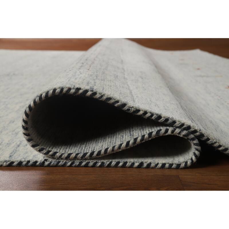 Hand Knotted Oriental 100% Wool Carpet Tribal Tribal Greys & Charcoal Gabbeh Area Rug - 10' 0'' X 8' 0''