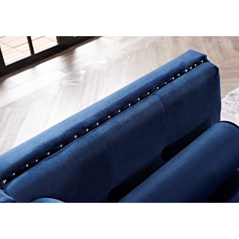Kittleson 83'' Velvet Square Arm Sofa