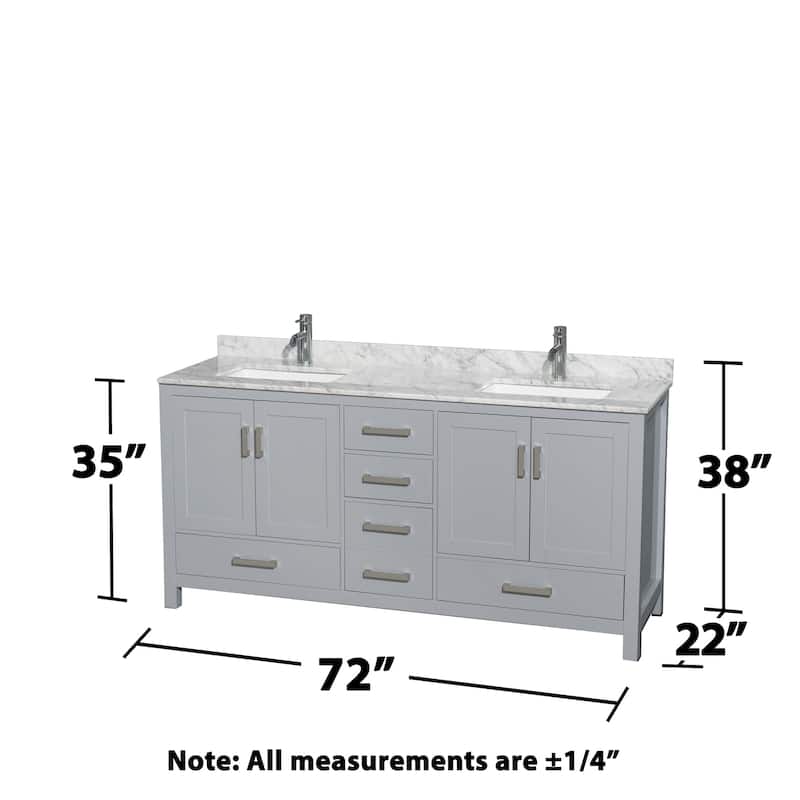 Wyndham Collection WCS141472DUNSMXX Sheffield 72" Free Standing Double