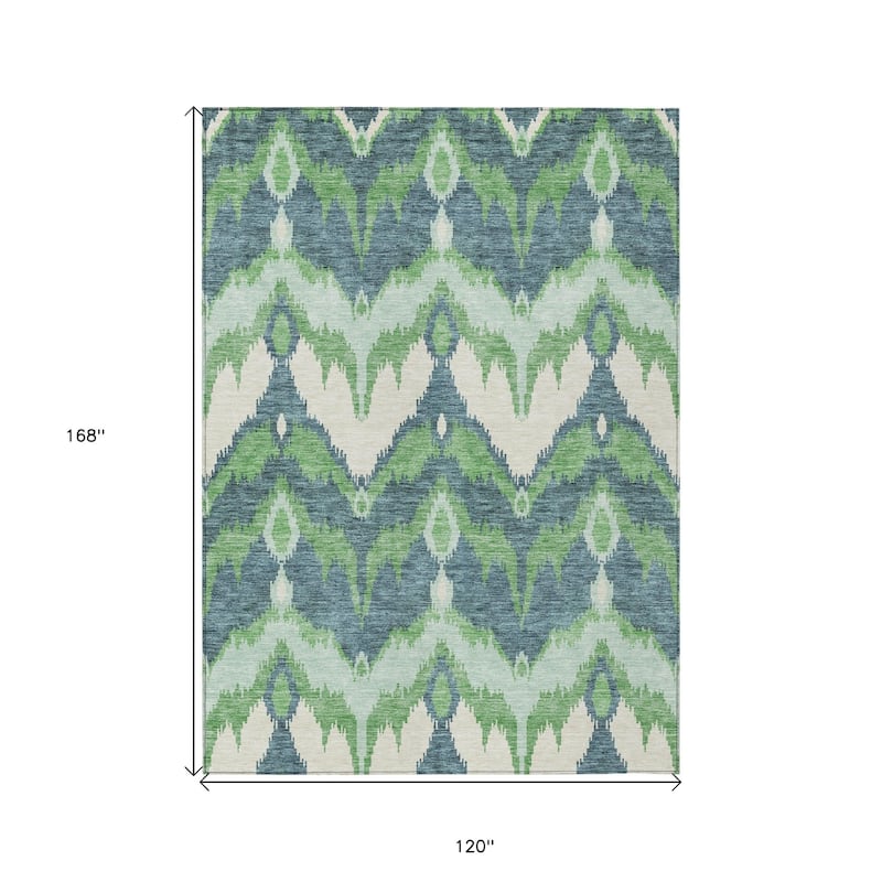 HomeRoots Ikat Transitional Rectangle Outdoor Rug