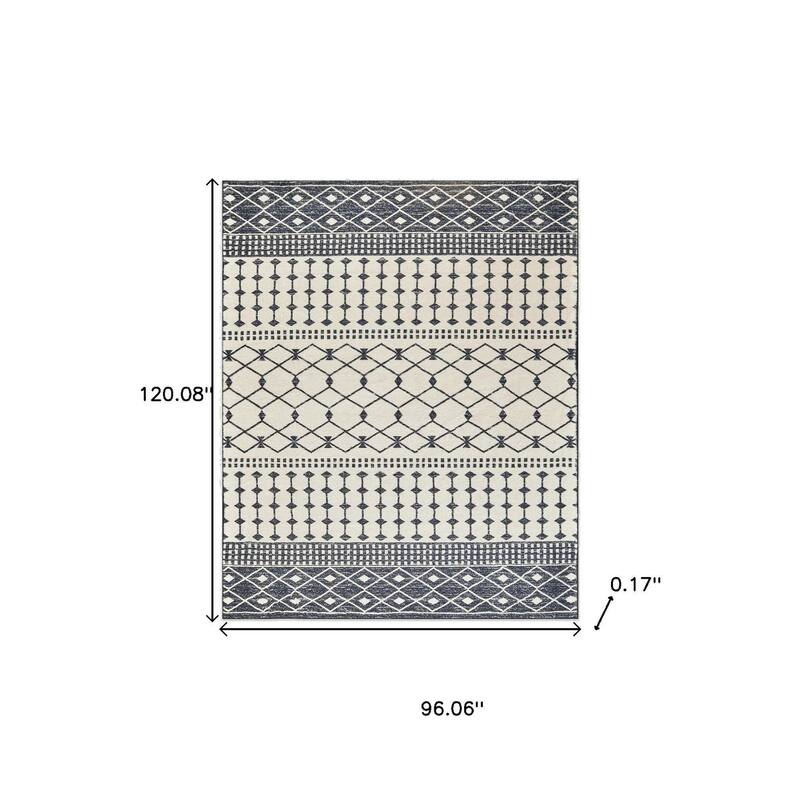 HomeRoots Geometric Modern, Contemporary Rectangle Area Rug