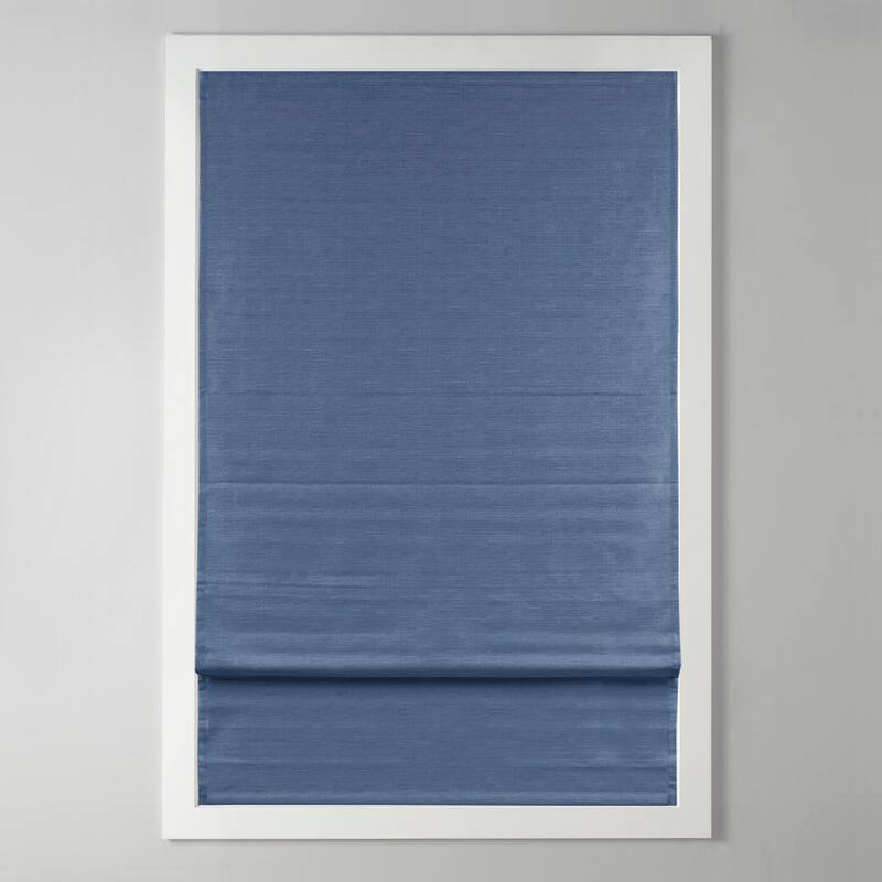 Madison Park Leighton Printed Faux Silk Room Darkening Cordless Roman Shade