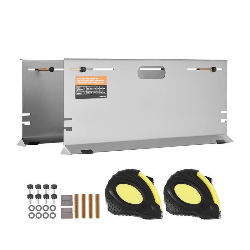 Wheel Alignment Tool, 2-Pack Alignment Tool Toe Plates, Stainless Steel Toe Angle Measurement Tool Plate - 2-Pack