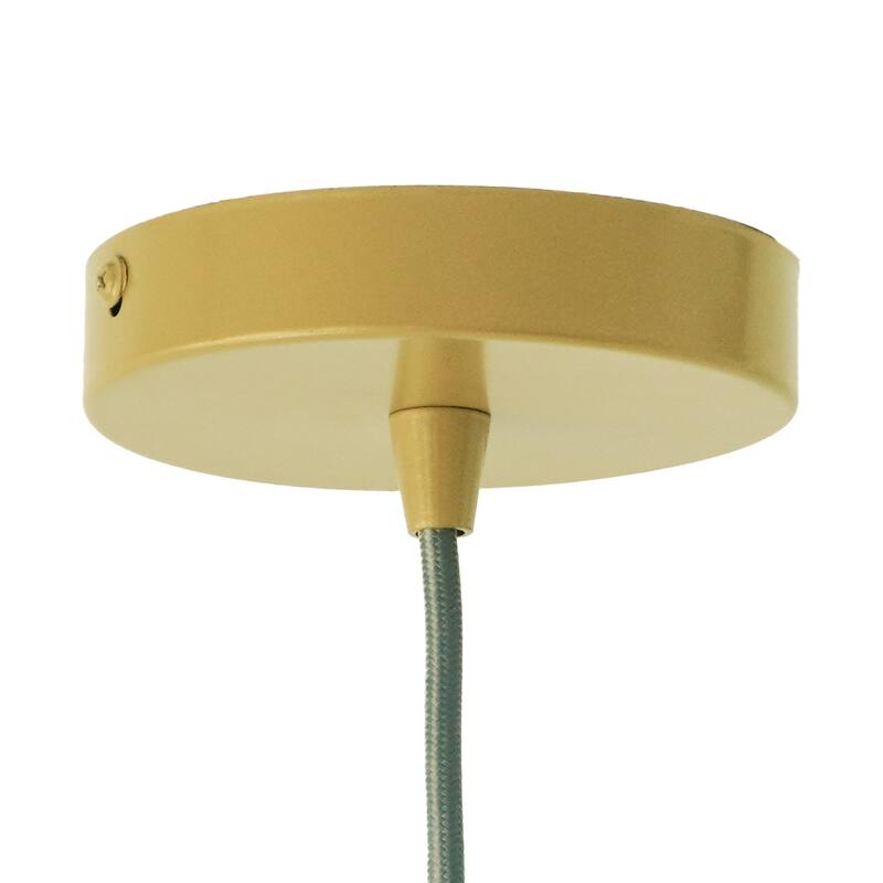 Anna Gold Modern Pendant Light with Ribbed Glass Shade