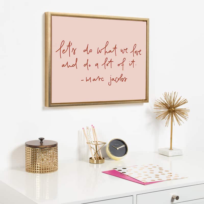 Kate and Laurel Sylvie Do What We Love Framed Canvas by Maja Tomljanovic