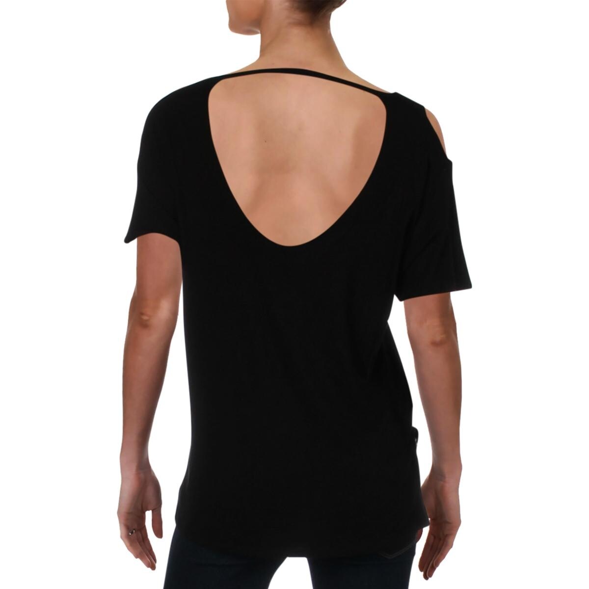 Shop Zara Terez Womens T Shirt Cut Out V Neck Overstock 28333219