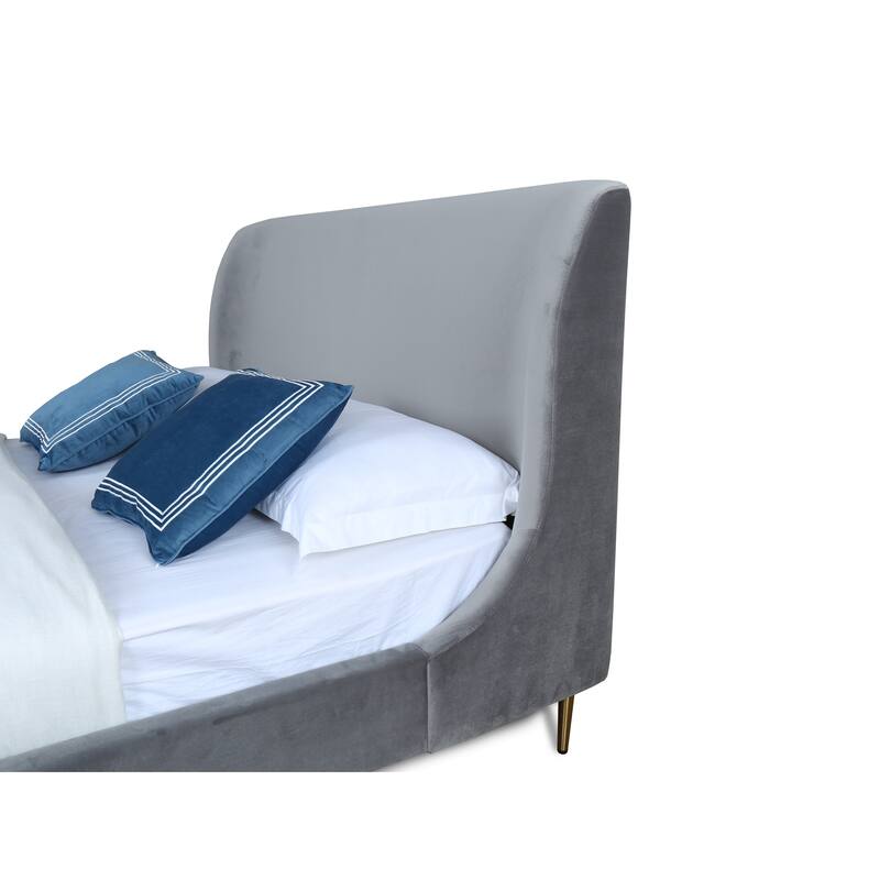 Ceets Heather Velvet Upholstered Modern Bed Frame