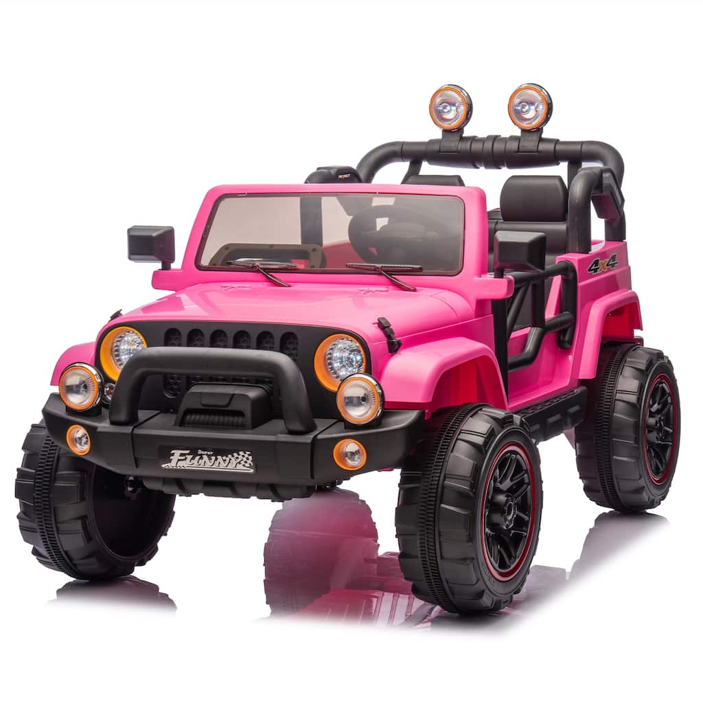 24V Kids Electric Ride-On Car for Ages 3-8, Remote Control, 2WD with Bluetooth & USB - Pink