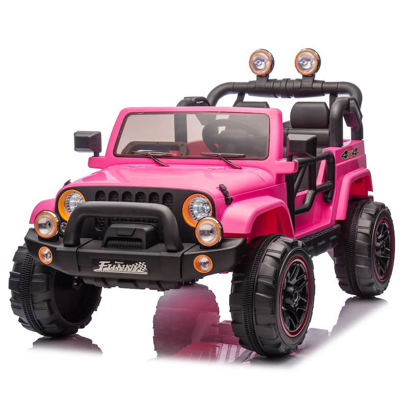 24V Kids Ride On Electric Car W/Parents Control,Seat width 20in,2WD,Rear suspension,Trunk storage,for Kids Aged 3-8 - Pink