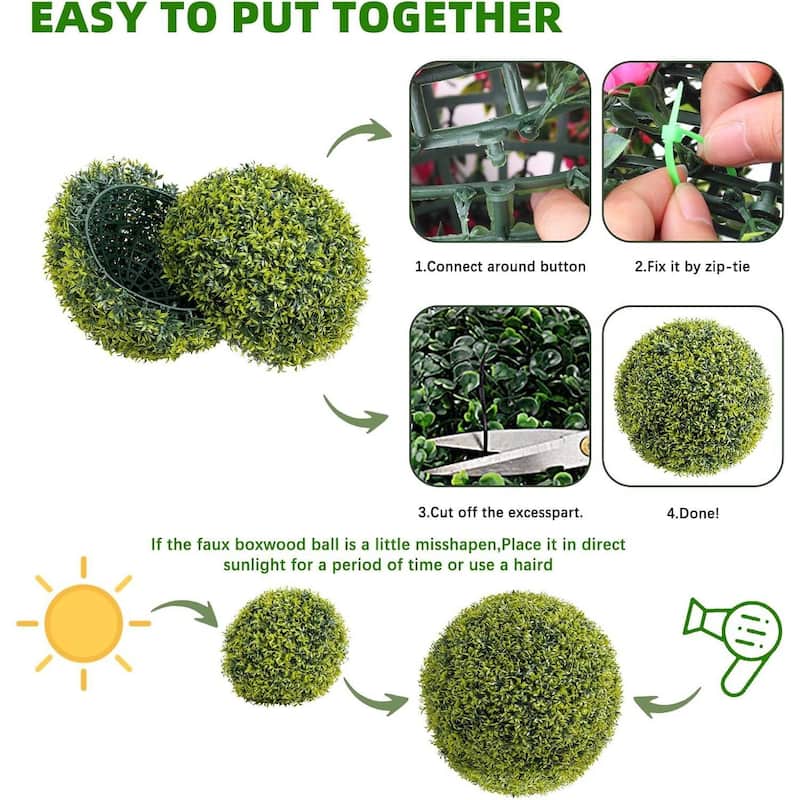 Decorative Artificial Plant Topiary Boxwood Balls for Home Decor, Wedding