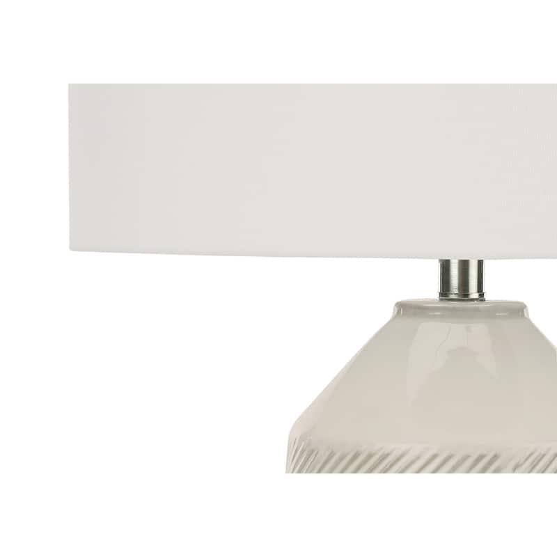 Lighting, 33"h, Table Lamp, Ivory / Cream Shade, Cream Ceramic, Contemporary
