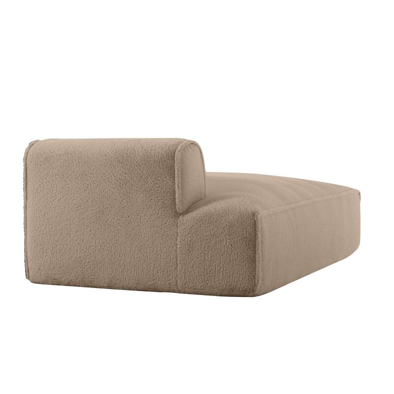72" Oversized Modular Sofa Bed, Compressed, Foam-Filled, No Assembly, Khaki, Living Room, Elderly & Baby Friendly